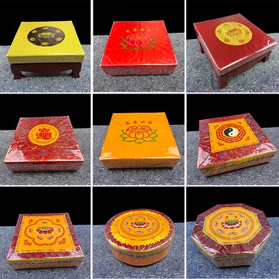 速发莲花拜凳拜垫拜凳方形八拜禅垫打坐垫卦凳跪凳垫佛团蒲具家用