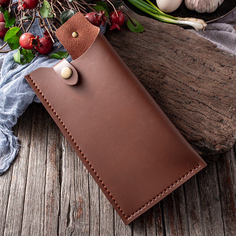 现货速发菜刀护套皮套皮刀库护鞘刀鞘圆老头锻打刀切片斩切人造皮