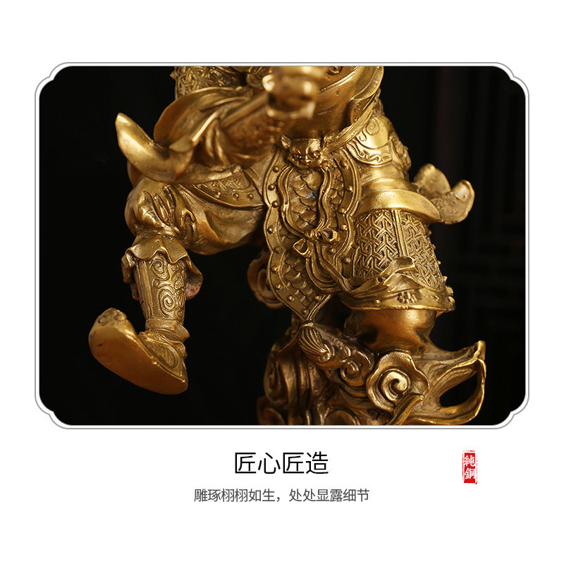 现货速发黄铜齐天大圣摆件斗战胜佛美猴王铜猴子客厅家居工艺装饰