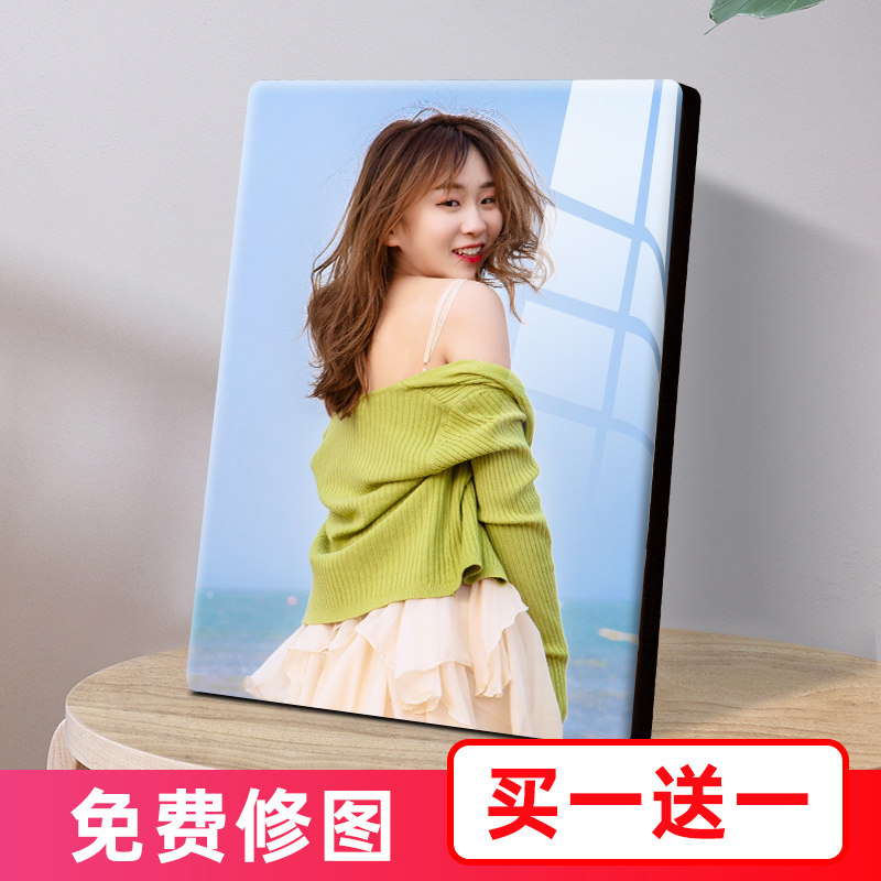 现货速发照片相框摆台挂墙水晶摆件打印带相片结婚照相册精致来图