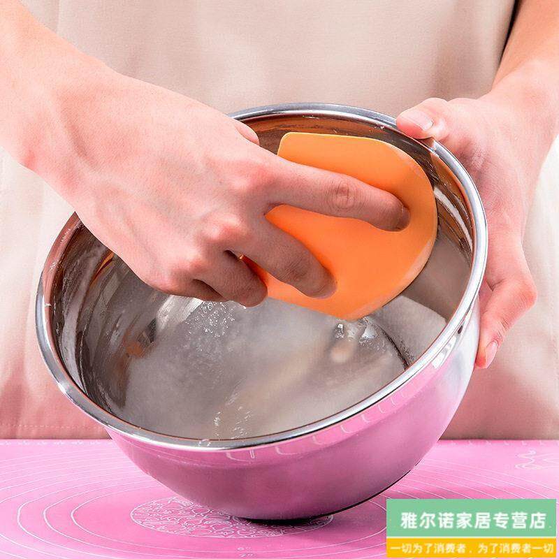 现货矽胶塑料刮板刮刀大中小号梯形半圆I黄色软奶油烘焙肠粉商用