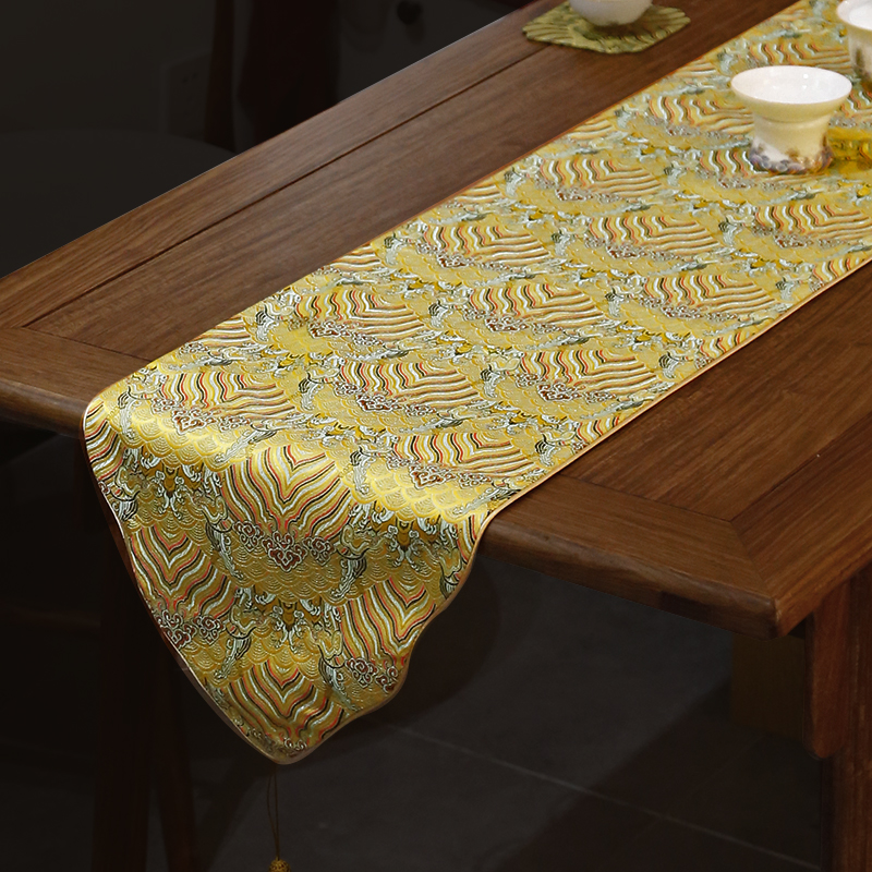 速发中式刺绣桌旗棉麻布艺茶席禅茶茶道茶桌垫布茶台茶巾意几餐桌