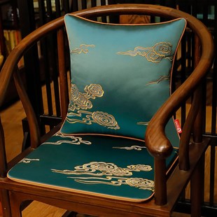 速发中式红木椅子坐垫子木家具圈椅座师椅餐椅垫子四季家用凳实太