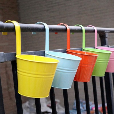速发铁桶吊篮花盆铁制吊挂多彩铁盆花卉台种内绿植室球百壁搭挂花