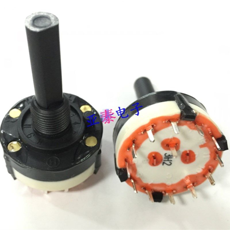 速发S波26型水转R段开关1刀12档位防旋防尘度切换开关轴长0MM