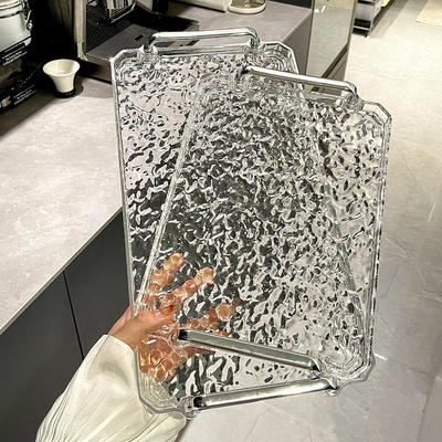 速发轻奢托盘客厅家用水杯纹茶盘新款水波子院茶几托方长盘形