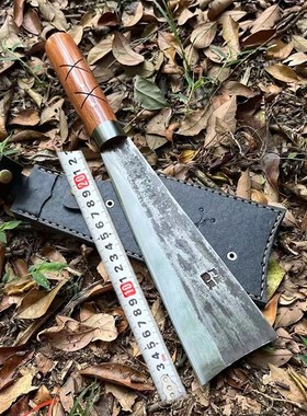 速发户撒砍柴开轨道钢手工锻打高硬度户外爬山生路山刀野外露营刀