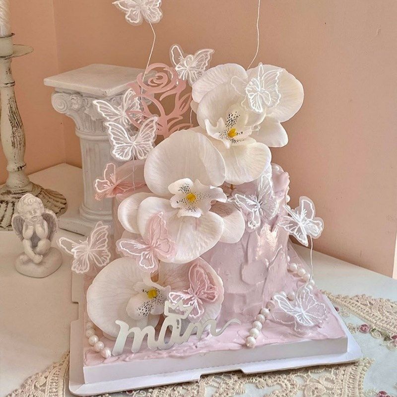 速发玫025母亲节蝴蝶兰蛋糕装饰双层蝴蝶插件mom2瑰花亚克力插牌,节庆用品/礼品,节日装扮用品,淘宝优惠券,粉丝福利购,淘宝优惠卷