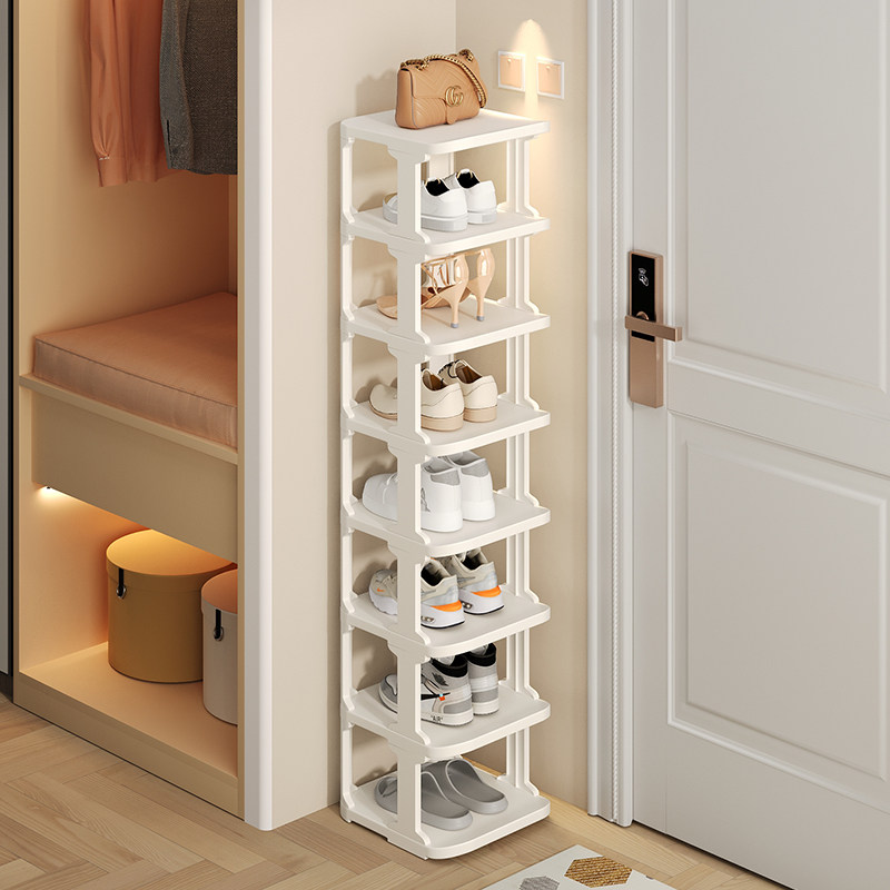 速发鞋架家用门口多层简易窄款加型塑料小厚鞋子空纳神器省收间置