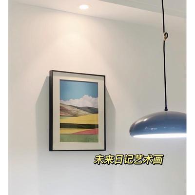 北欧风景客厅公寓loft挂画地壳的沉思卧室走廊轻奢铝合金小众壁画