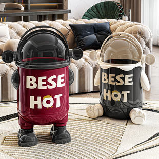 卡通垃圾桶家用2025新款高颜值客厅卧室厨房卫生间厕所大容量纸篓