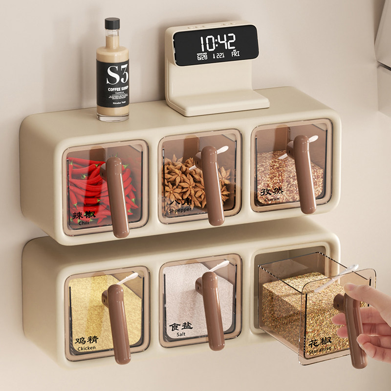 厨房壁挂式调料盒食品级