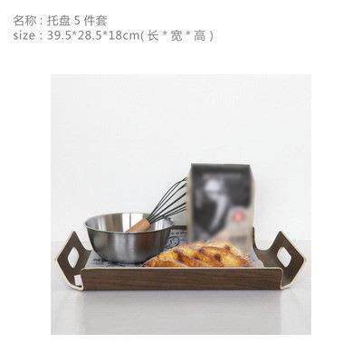 样板间厨房饰品道具陈列展厅橱柜饰品仿真面包烘培主题厨具摆件