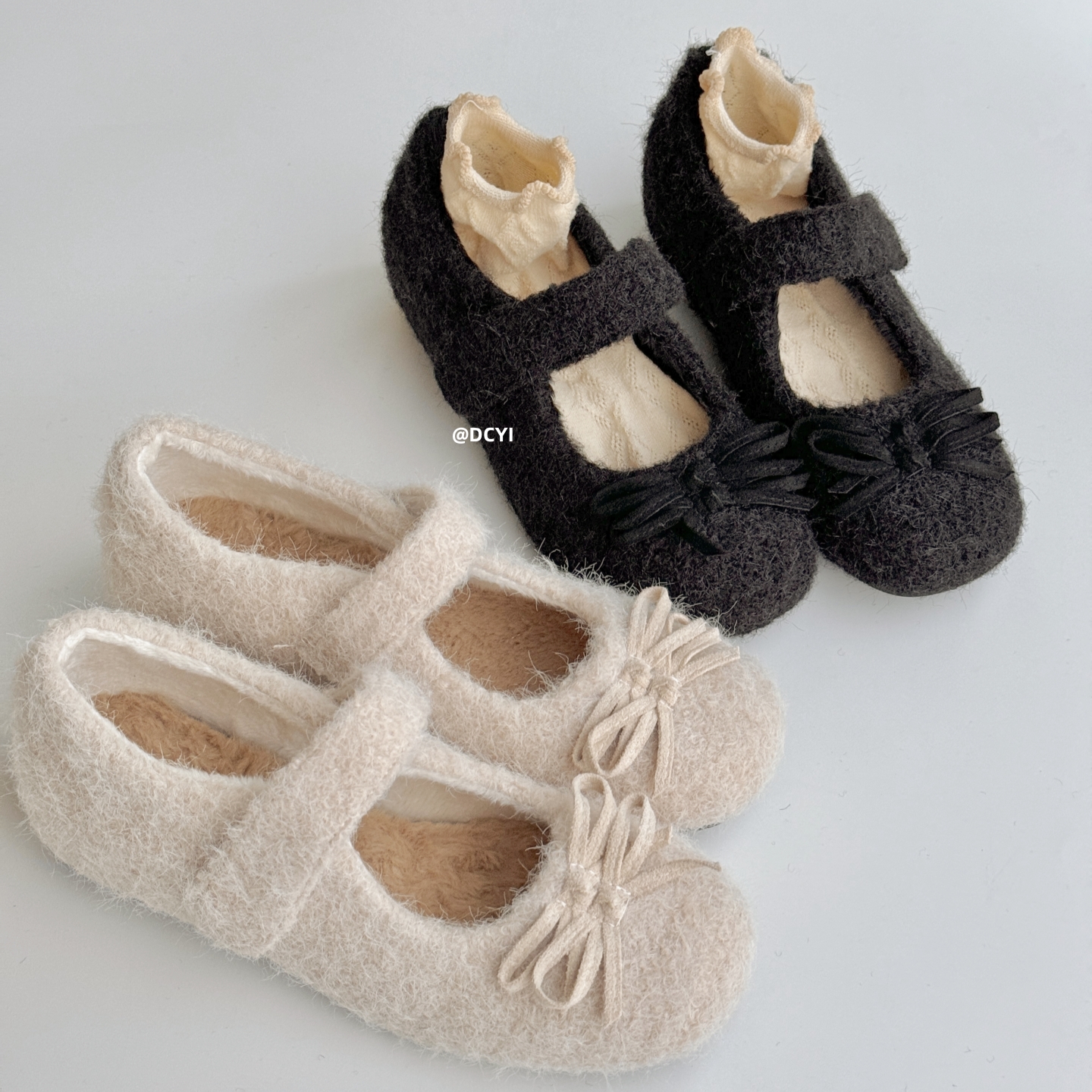 冬季内增高加绒芭蕾单鞋毛毛棉鞋