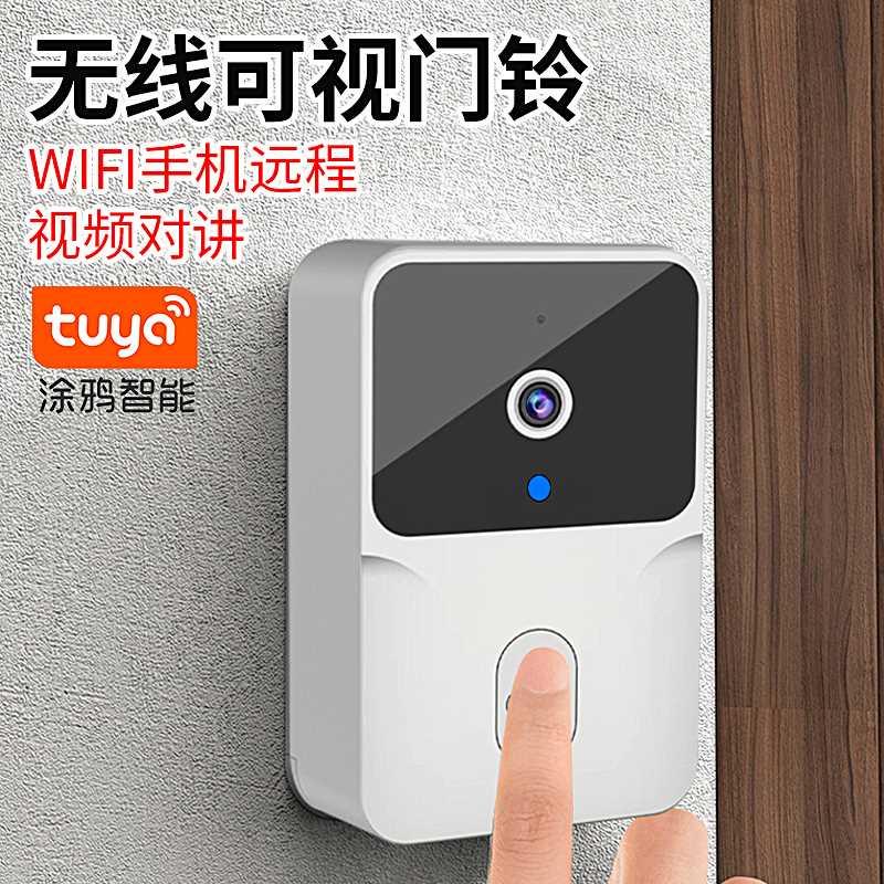 WIFI无线智能门铃家用可视对讲手机远程监控拍照录像涂鸦APP