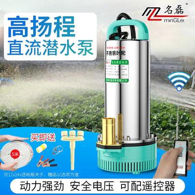 直流潜水泵电动车灌溉家用农用24v48v抽水机12v60v高扬程潜水泵