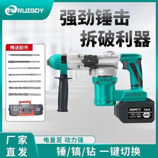 瑞仕大艺电锤电镐多功能两用冲击钻混凝土大功率锤钻家用电钻电动