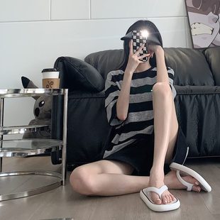 高档外穿细条沙滩鞋 防滑软 休闲人字拖女细夏脚夹凉拖鞋 海边时尚