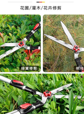 德国精选园艺大剪刀果树枝花园草坪修枝剪日本园林绿化工具绿篱剪