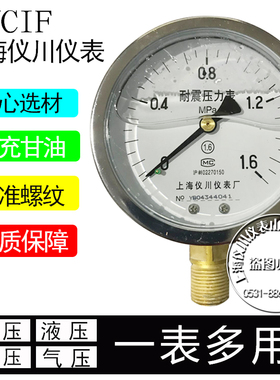 上海仪川仪表1.6MPA YN60 YN100 YN150耐震压力表