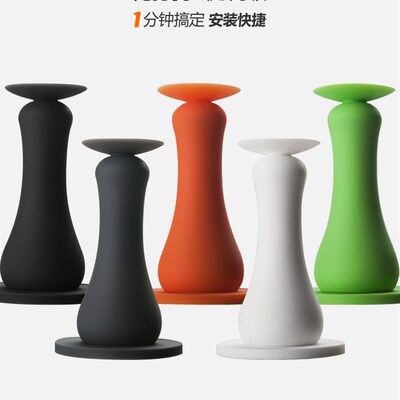 Pollard博拉德 免打孔硅胶门吸门碰卫生间防盗门玻璃防撞强磁静音