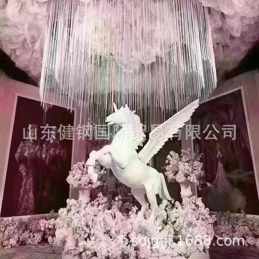 玻璃钢飞马 2米飞马 飞马摆件 婚礼飞马 背景飞马 wedding horse