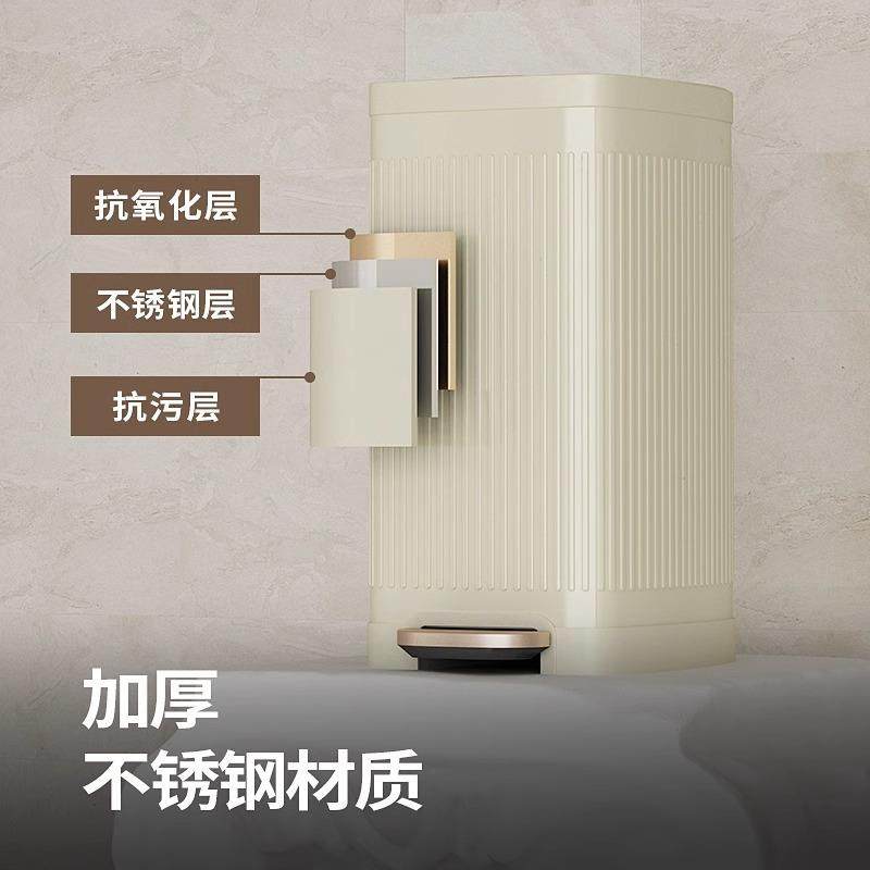 厨房垃圾桶不kfr82em8锈钢超大家号量商用容脚踏高颜用值轻奢带缓