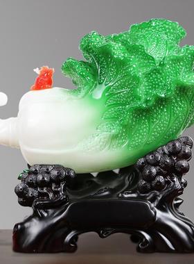 财yx-bczl雅信工艺品财玉白菜摆件百招送来办公室装饰公司前台开