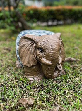 花户外花落地物LGF雕塑凳子摆件动青园花瓷花墩小盆装饰品底座