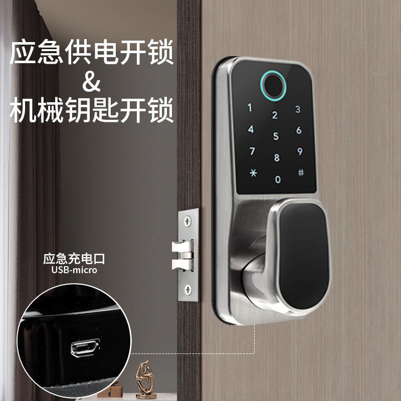 球形通通锁智能密码指纹IC卡钥匙室内家用木门办公室公寓房间跨境