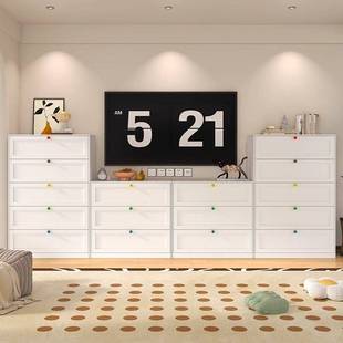 家用钢制斗柜卧室客厅收纳床头柜客厅沙发飘窗防潮铁皮柜加厚特厚