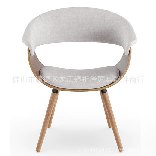 简艺简约餐椅家用实木现代简约欧式餐厅椅酒店椅设计师阳台休闲椅