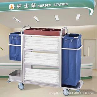 酒店潔賓客房不館銹鋼多JZZ功手推布能草車清車客房工作車