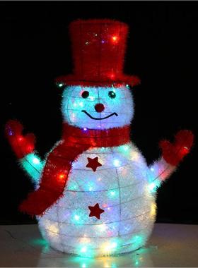 圣诞节LED发光雪铁艺人人灯饰商55602场酒店摆件装饰品老场圣诞景