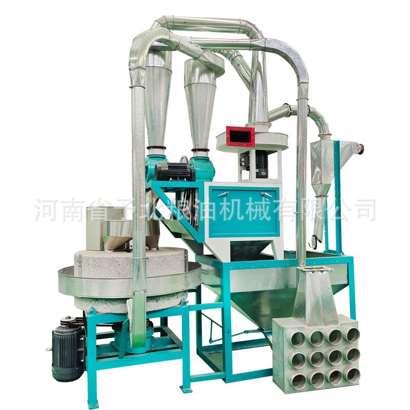 全自动电动石磨磨粉机成套生产线厂家磨面机机械设备面粉机