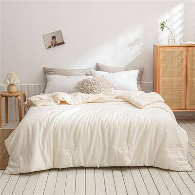 本白生态豆大被春被园冬天保暖纯棉韩式冬被田CAA秋风纯棉婴儿可