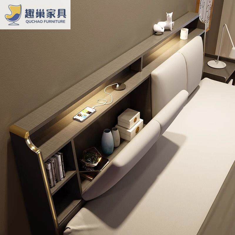 物床代简约现高箱储31789物床双人床主卧大储床婚床小户型落地式
