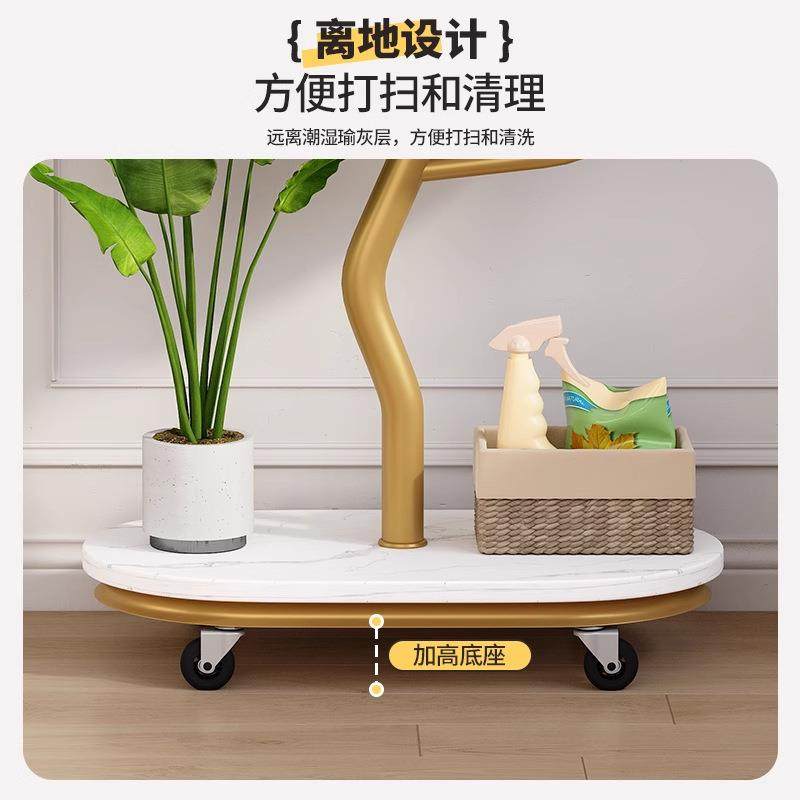 5OLG花架厅落地式阳台置物架202新款移动铁可艺多层植物摆放花盆