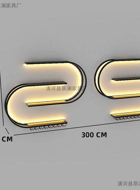 吧台8069铁壁挂酒架艺几何艺术酒柜墙上发光架工风酒吧酒餐厅置物