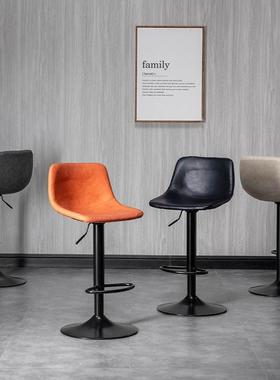 吧台椅现代简约酒椅吧椅子家用吧高脚凳可升凳降80175吧凳靠背子