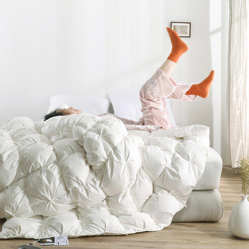 180支纯棉羽绒被子95绒白绒被冬被98吊吊芯羽匈牙被利夏无品牌/鹅