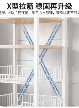 厨房置物架家波多层简落地收纳架微炉架子易收纳货架用AL101234果