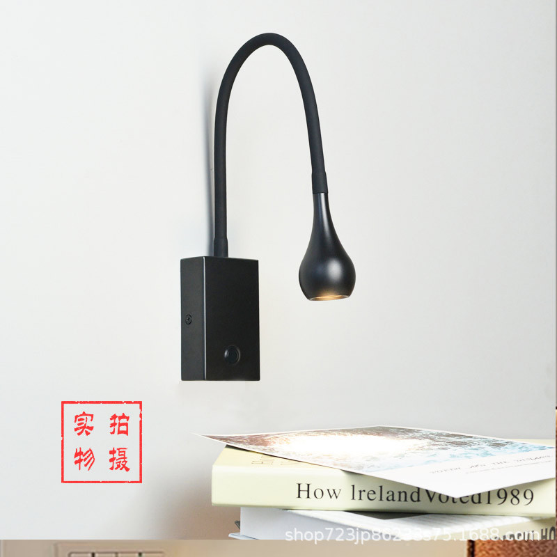 极简新款LED床头软管创意卧室床头 壁灯儿童小夜灯书房客厅阅读灯