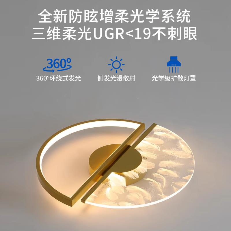 全谱护眼卧灯吸顶灯亚克力导光板l光师ltao6921ed设计书房灯2022
