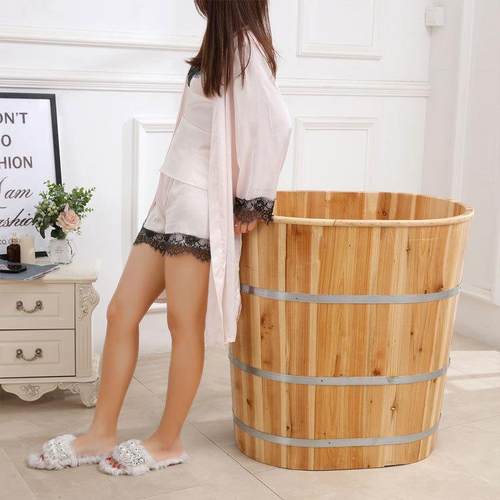 厚加高省空间泡木桶浴桶浴缸加浴桶澡成人洗澡盆实木沐薰蒸桶9443