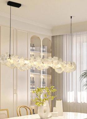 2025年新款轻客厅吊法式大厅主灯灯餐厅卧室灯PTI创奢意荷叶玻璃
