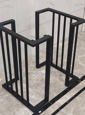 台铁12158艺桌脚金支架属餐书桌腿吧台妆台脚架办公议会桌架