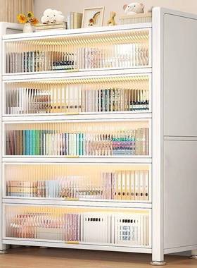 钢制书体柜防尘书架地储物柜一带门客厅展示72393柜铁儿童置物艺