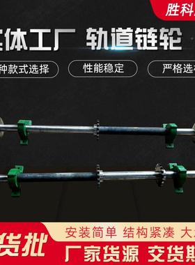 对动带齿单边轮板车轮轨平道链轮轮滑轮驱轨道轮轴V90216型轨道轮