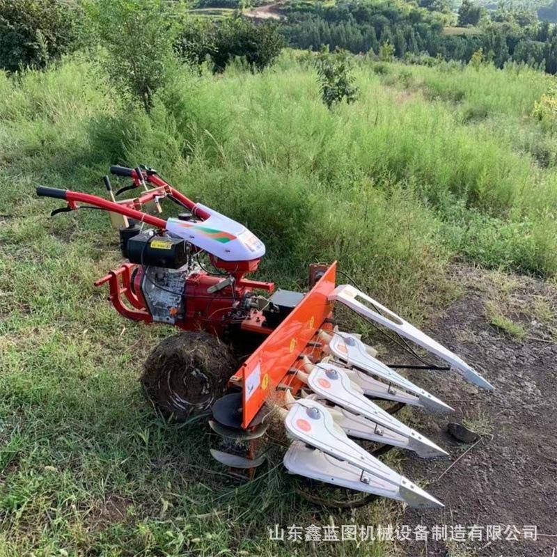 手推式1.2米割苜晒机稻类麦类捆小型割草机RKB高矮牧蓿青稞燕麦收